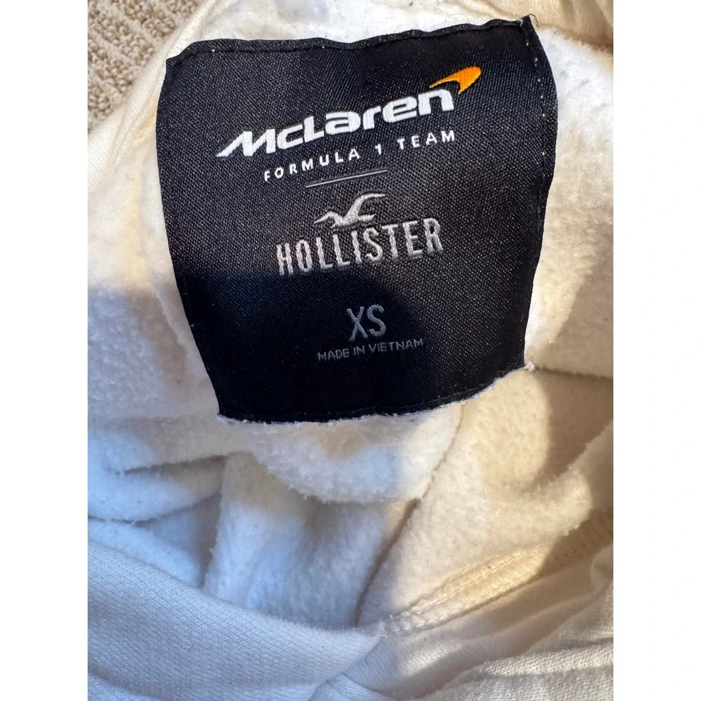 Hollister McLaren Formula 1 Team Hoodie White MCL60 2023 Graphic Mens XS - Picture 3 of 8